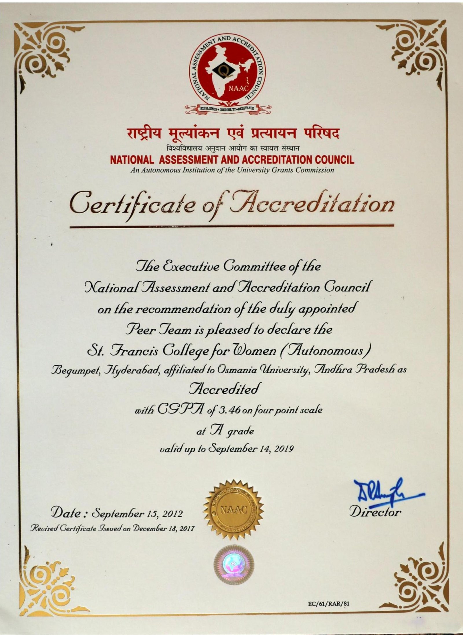 Cycle III Accreditation